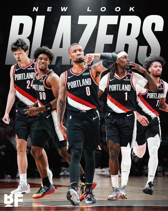 开云APP-未来首发中锋？美媒晒利拉德重返开拓者全新阵容：杨瀚森位列五虎之中